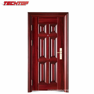 TPS-063 Elegant Metal Steel Doors Wood Finish for Home